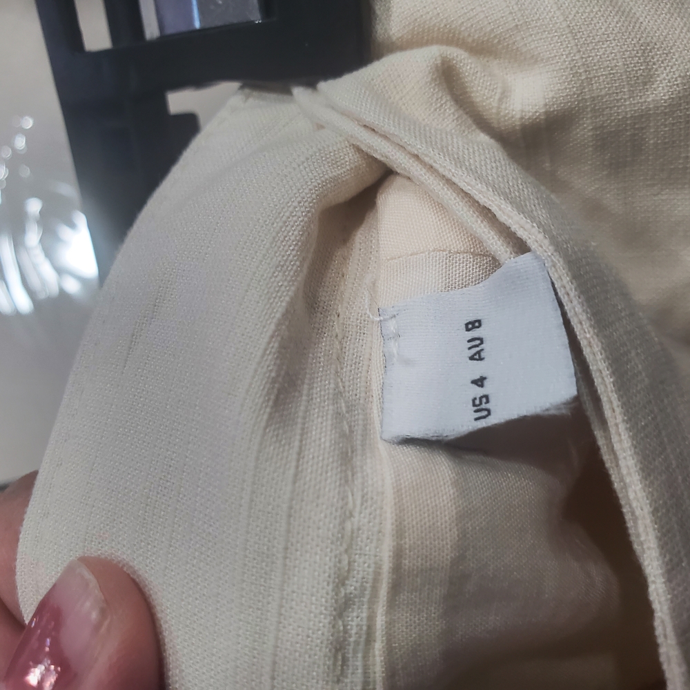 Women's Cream Wrap Mini Skirt - Picture 8 of 11